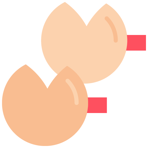 Icono de dos galletas de la suerte